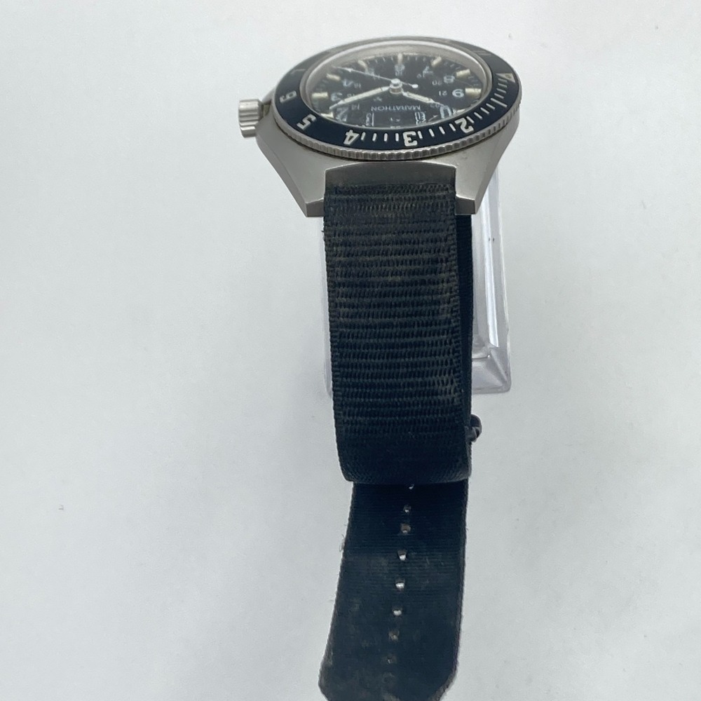Marathon Gallet & Co Men's Watch Military 41mm Silver Tone 211 New Battery 1990 - Picture 8 of 16
